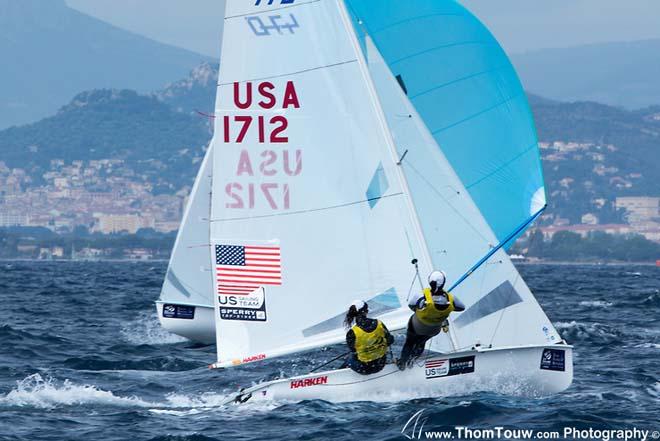 Anne Haeger and Briana Provancha (USA), Women’s 470 - 2014 ISAF Sailing World Cup Hyeres © Thom Touw http://www.thomtouw.com